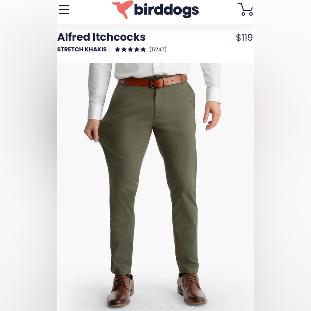 Mens Birddogs hunter green pants